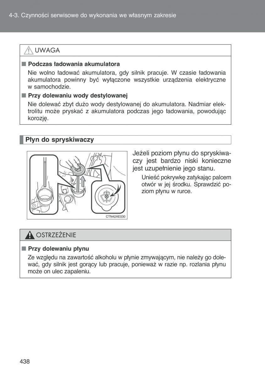 Toyota Auris I 1 instrukcja obslugi / page 440