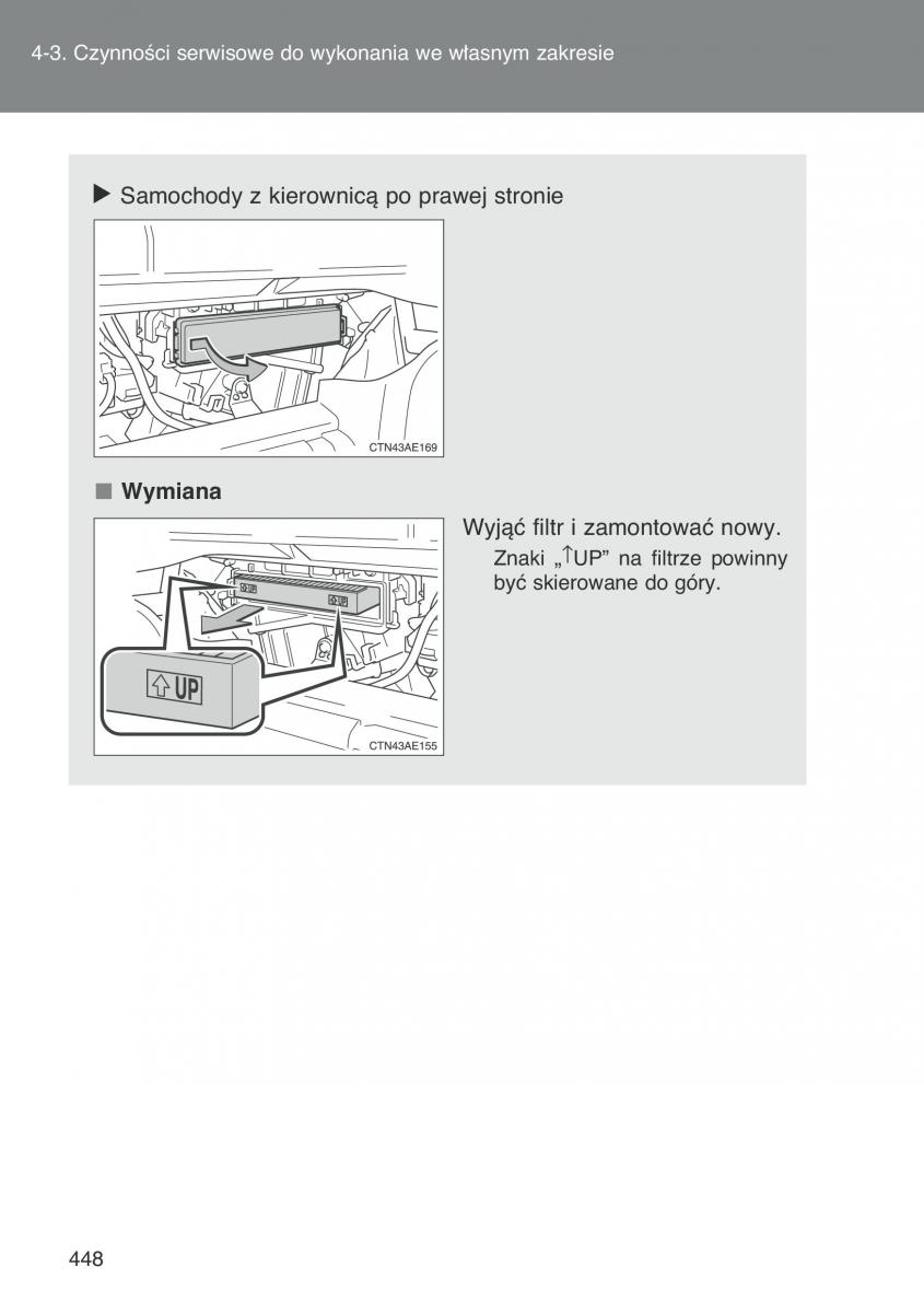 Toyota Auris I 1 instrukcja obslugi / page 450