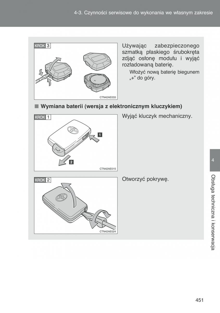 Toyota Auris I 1 instrukcja obslugi / page 453