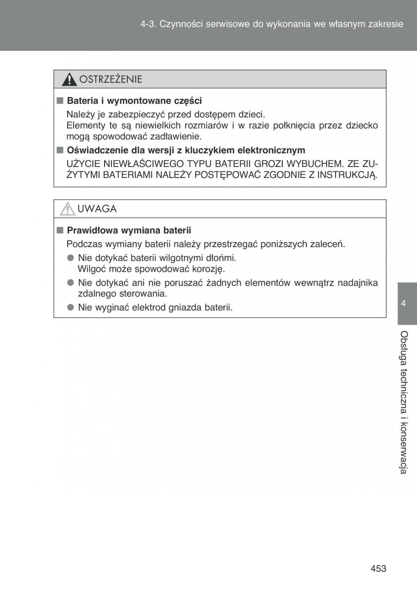 Toyota Auris I 1 instrukcja obslugi / page 455