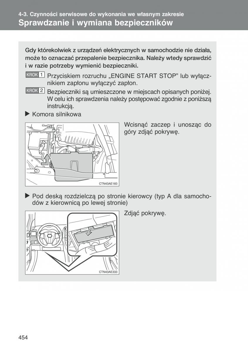 Toyota Auris I 1 instrukcja obslugi / page 456