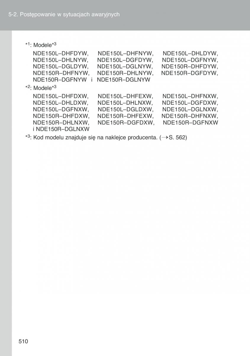 Toyota Auris I 1 instrukcja obslugi / page 512