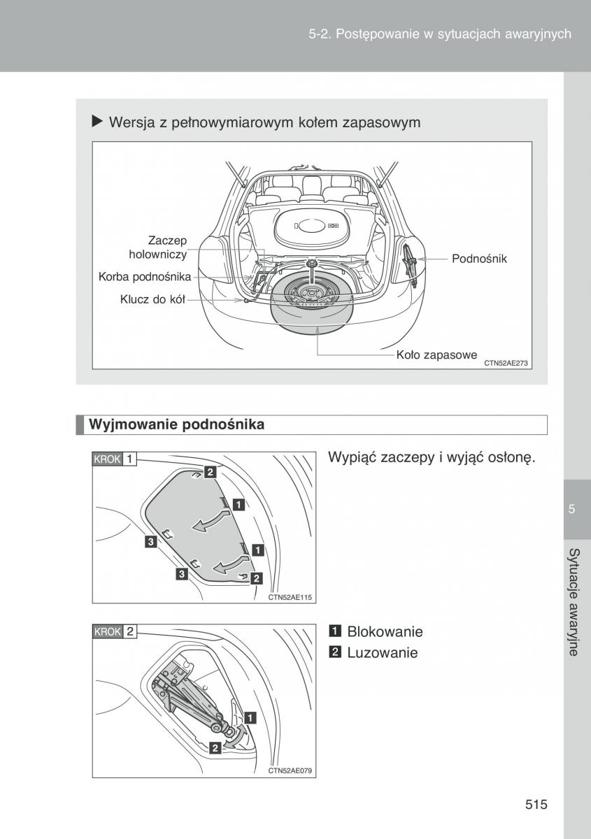 Toyota Auris I 1 instrukcja obslugi / page 517