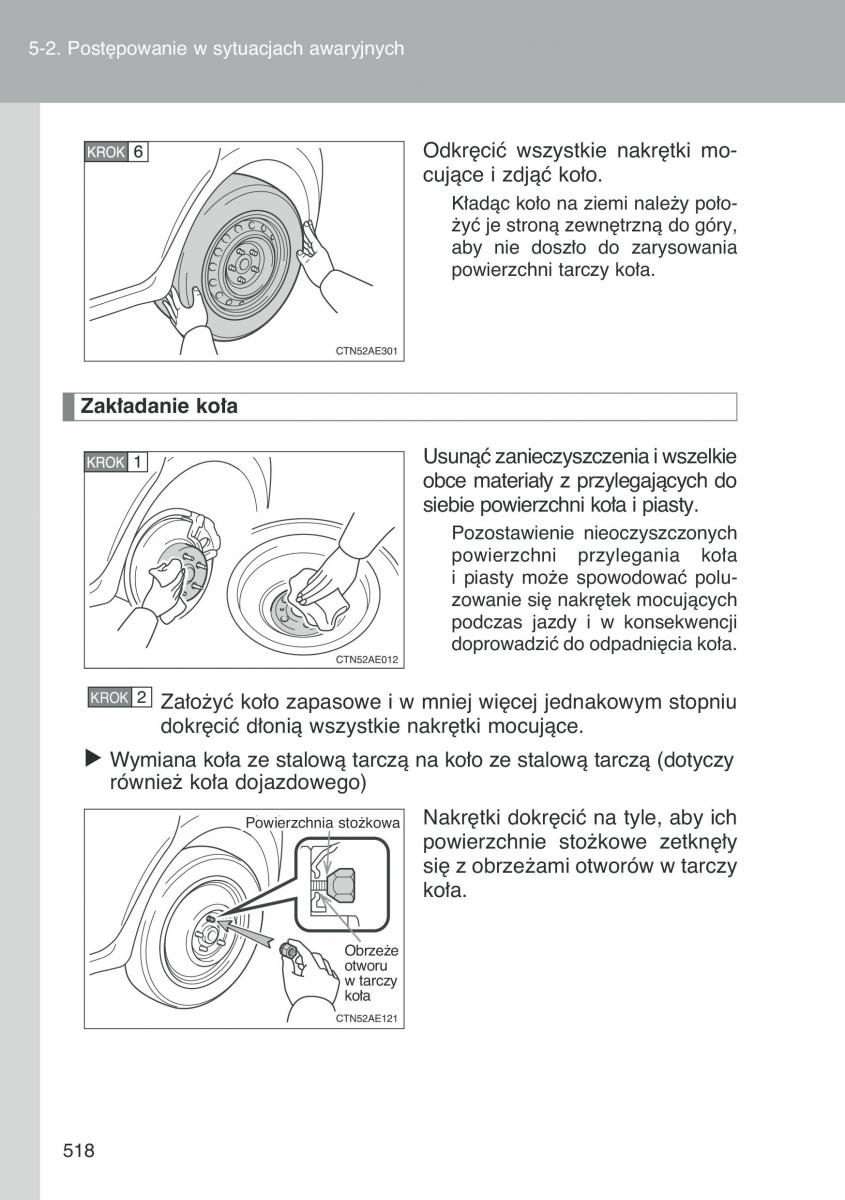 Toyota Auris I 1 instrukcja obslugi / page 520