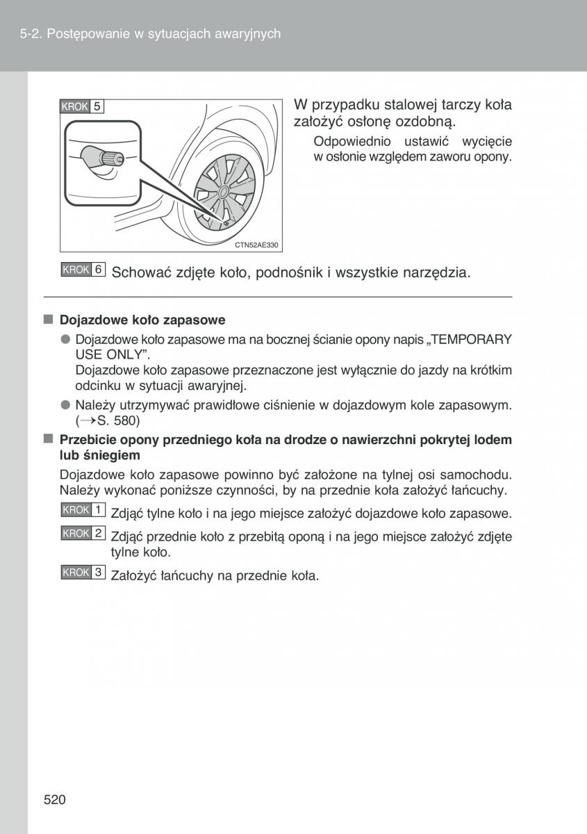 Toyota Auris I 1 instrukcja obslugi / page 522