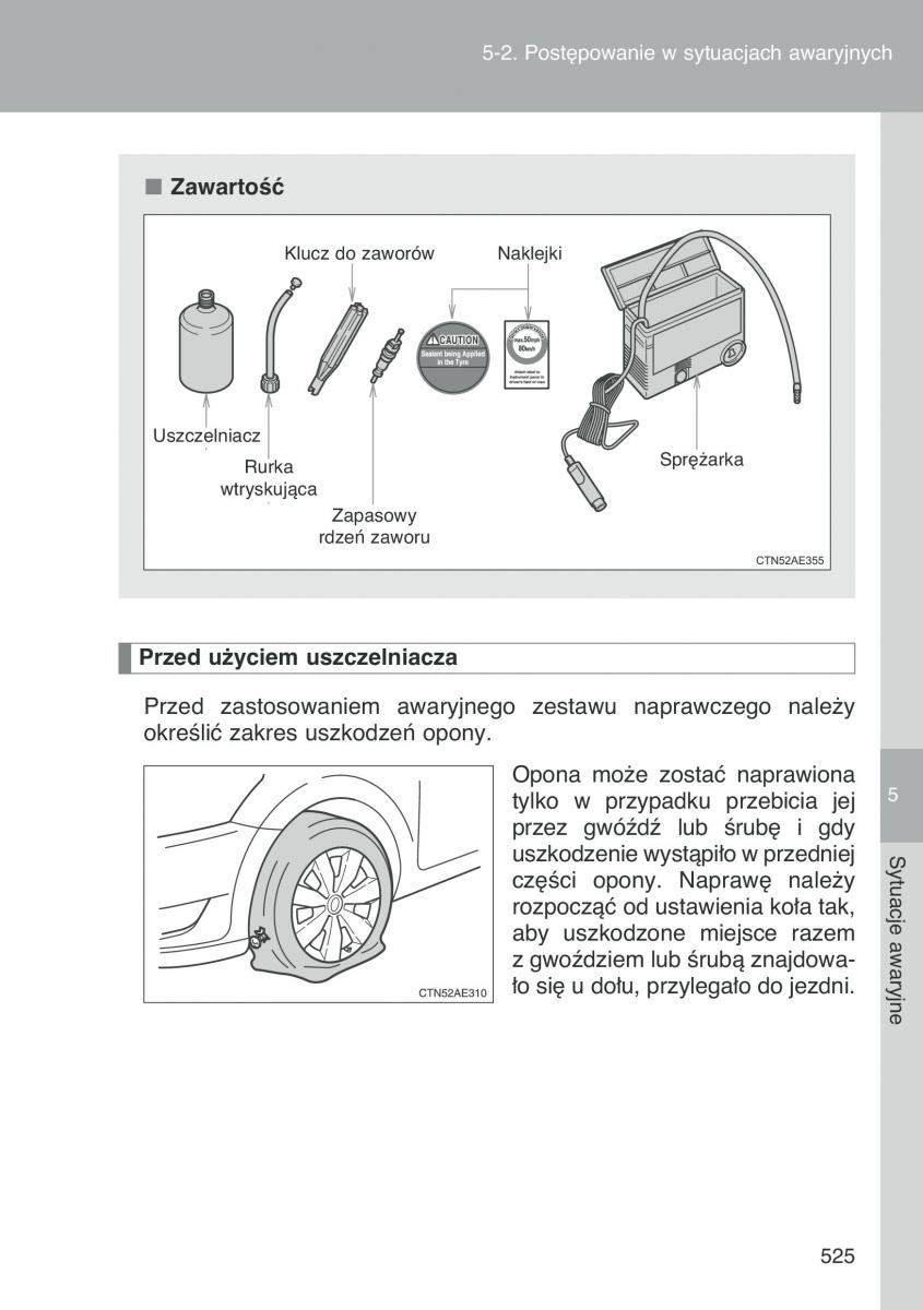 Toyota Auris I 1 instrukcja obslugi / page 527