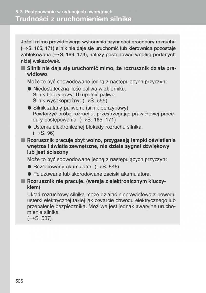 Toyota Auris I 1 instrukcja obslugi / page 538