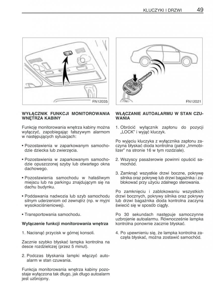 Toyota Avensis II 2 instrukcja obslugi / page 56