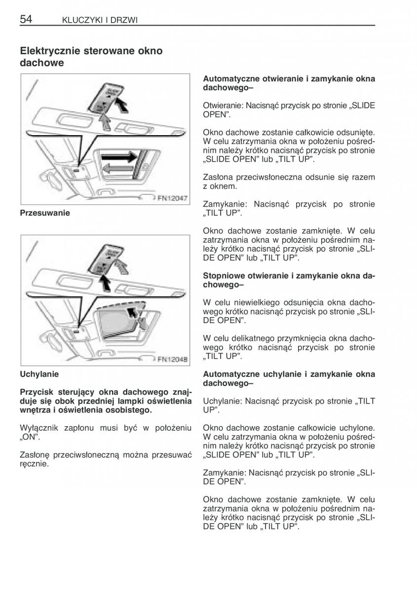 Toyota Avensis II 2 instrukcja obslugi / page 61