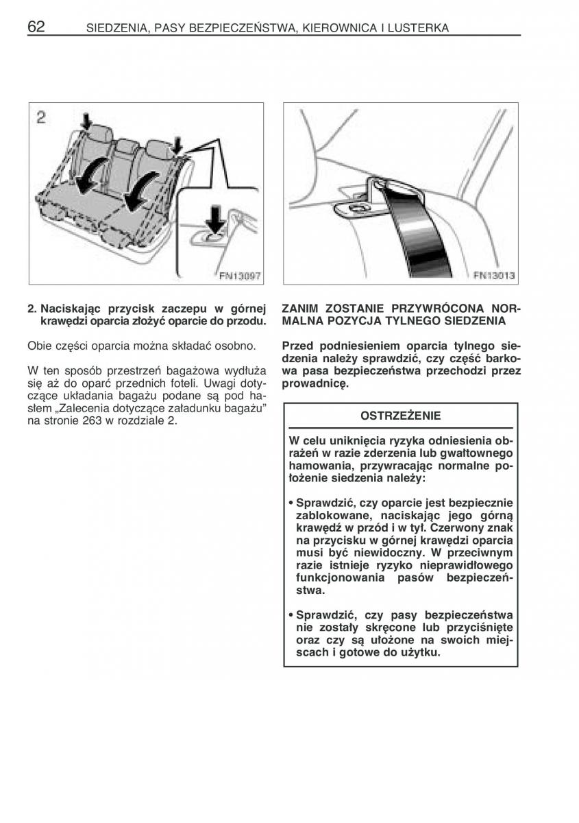 Toyota Avensis II 2 instrukcja obslugi / page 69