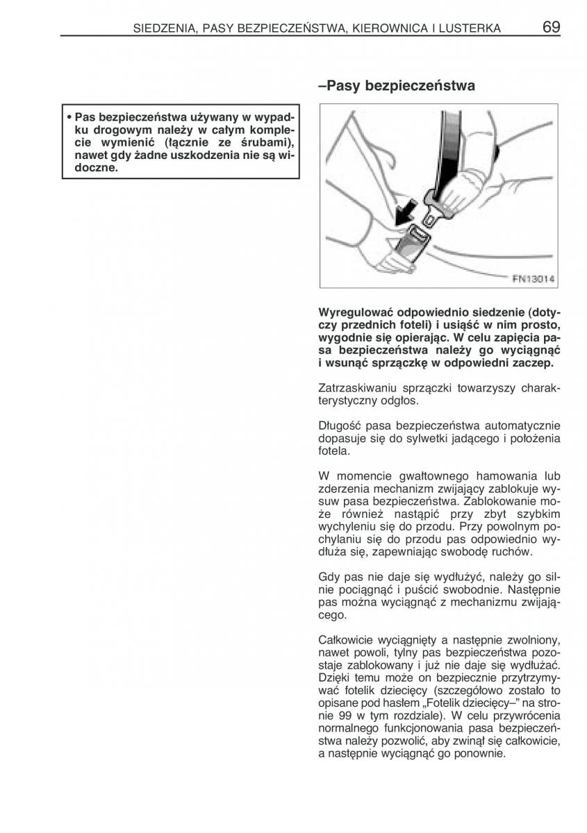 Toyota Avensis II 2 instrukcja obslugi / page 76