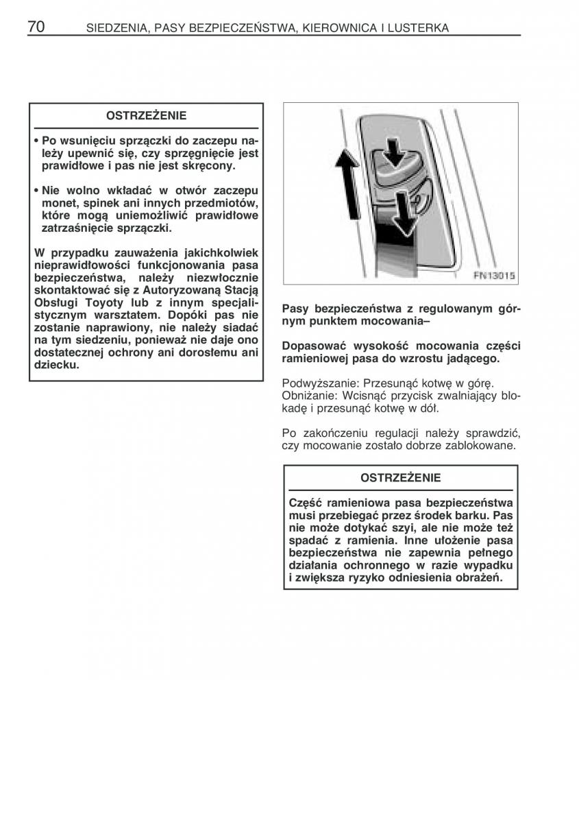 Toyota Avensis II 2 instrukcja obslugi / page 77