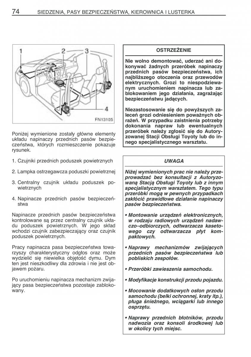 Toyota Avensis II 2 instrukcja obslugi / page 81