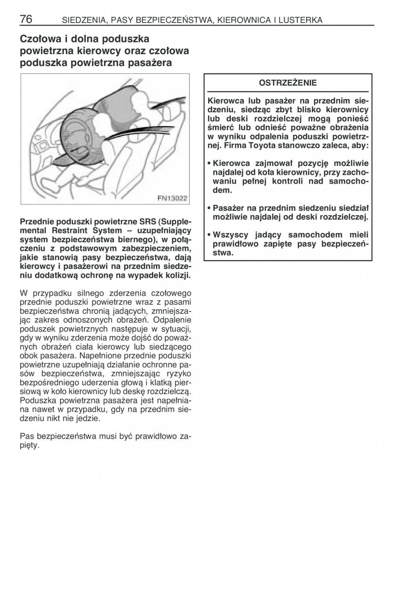 Toyota Avensis II 2 instrukcja obslugi / page 83