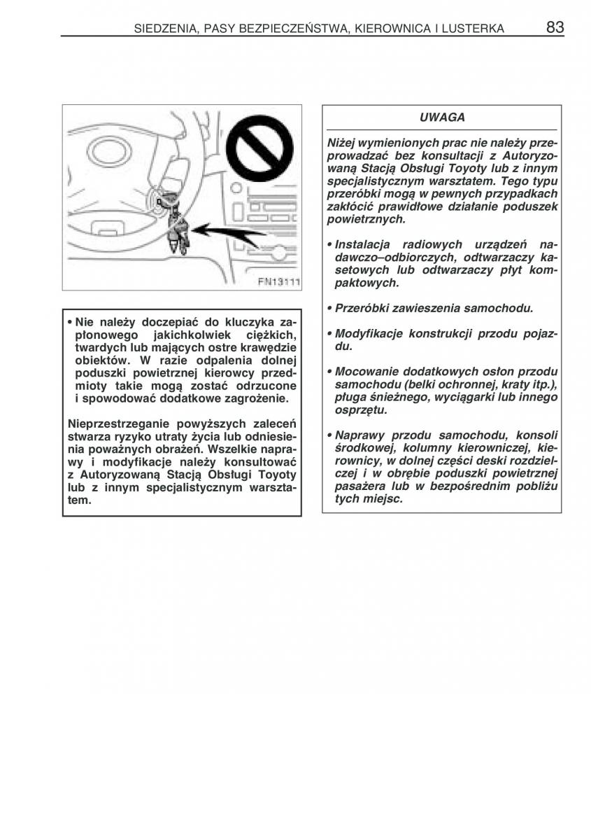 Toyota Avensis II 2 instrukcja obslugi / page 90