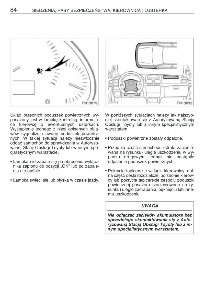 Toyota Avensis II 2 instrukcja obslugi / page 91