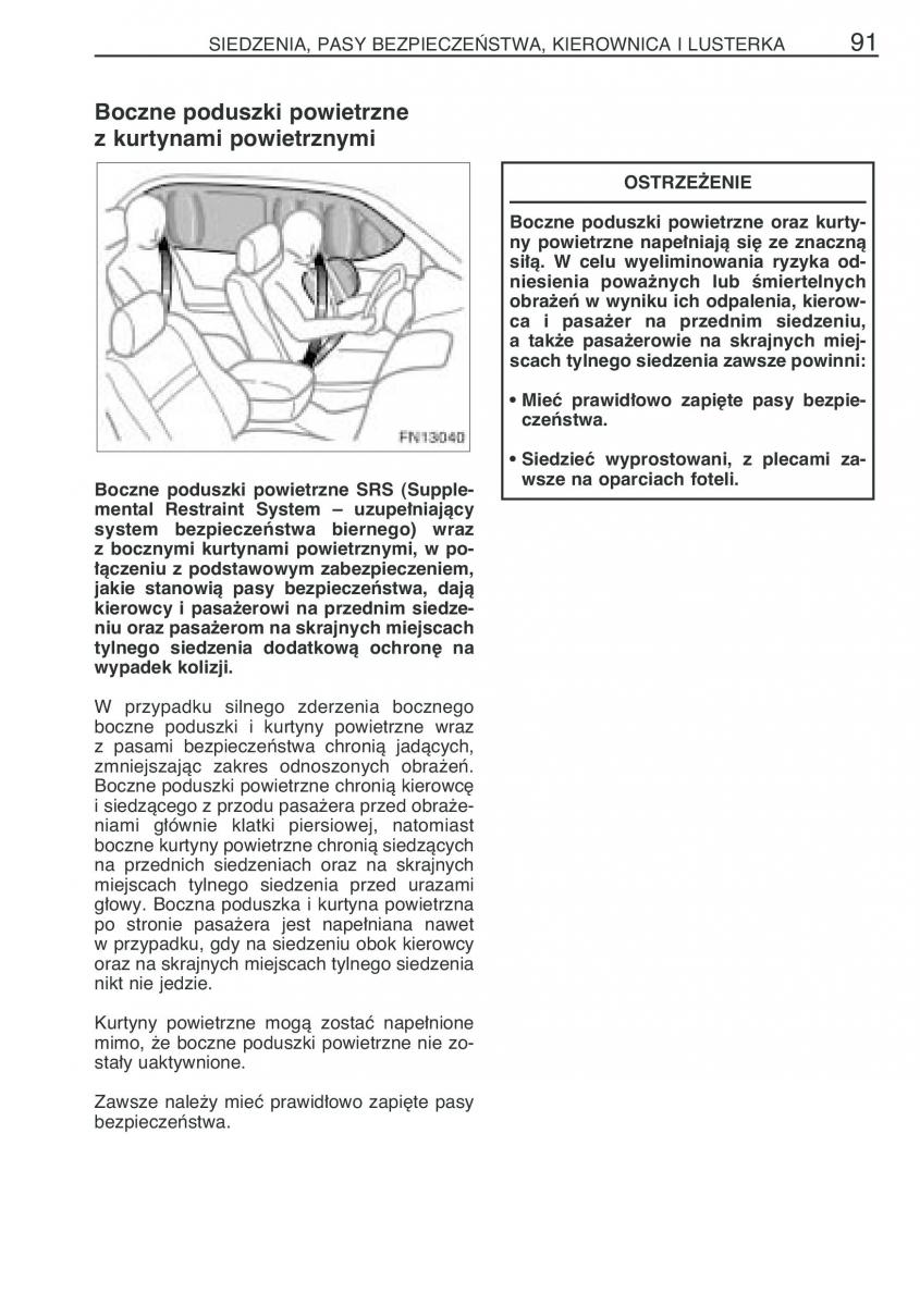 Toyota Avensis II 2 instrukcja obslugi / page 98