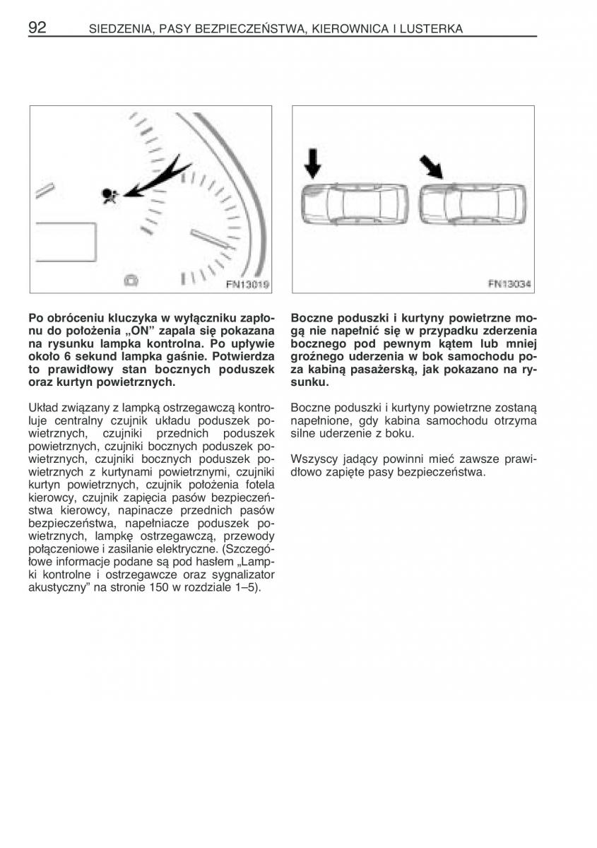 Toyota Avensis II 2 instrukcja obslugi / page 99