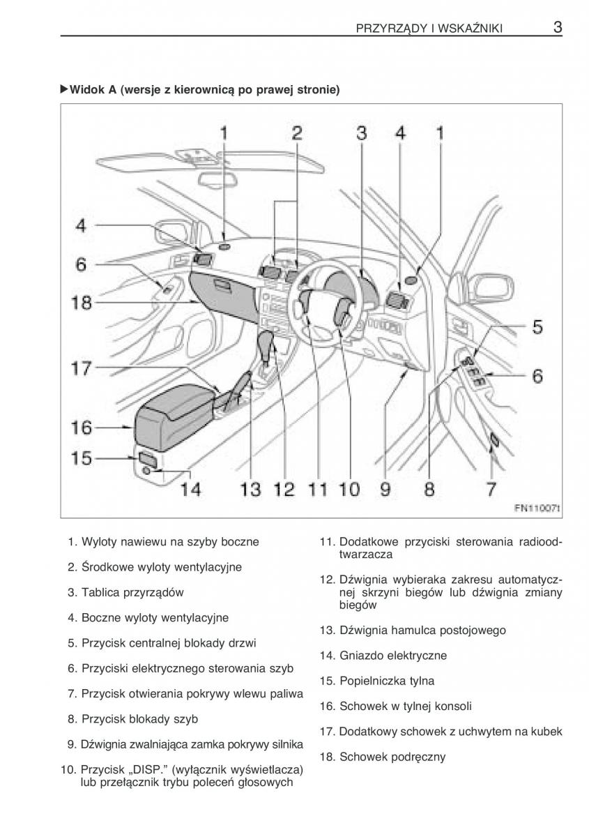 Toyota Avensis II 2 instrukcja obslugi / page 10