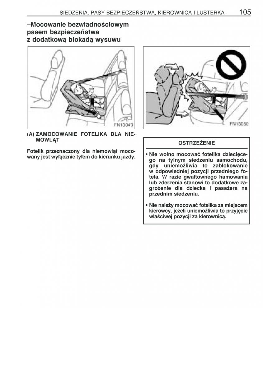 Toyota Avensis II 2 instrukcja obslugi / page 112