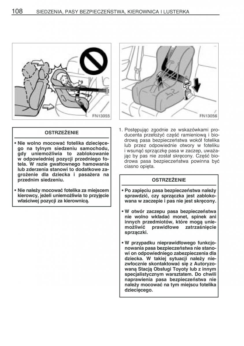 Toyota Avensis II 2 instrukcja obslugi / page 115