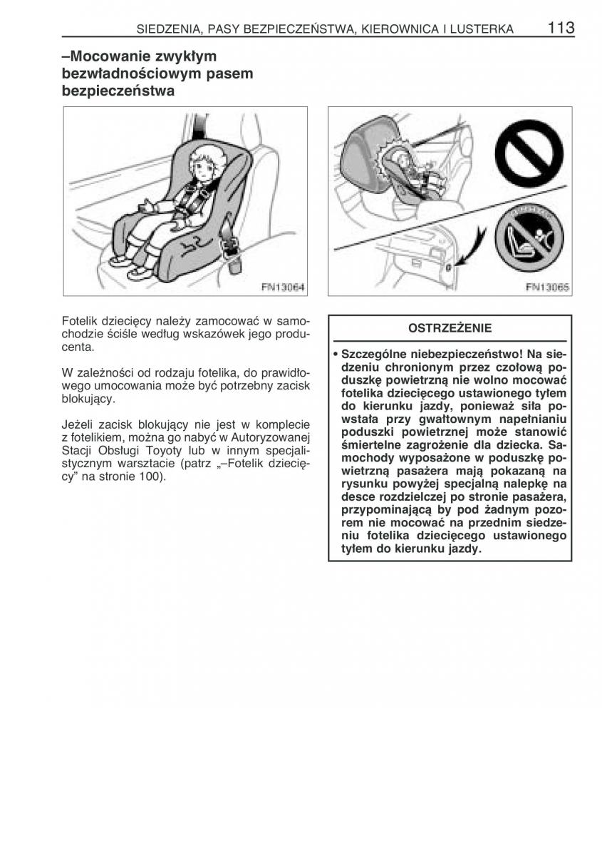 Toyota Avensis II 2 instrukcja obslugi / page 120