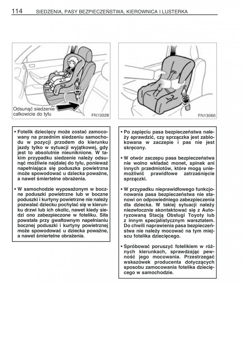 Toyota Avensis II 2 instrukcja obslugi / page 121