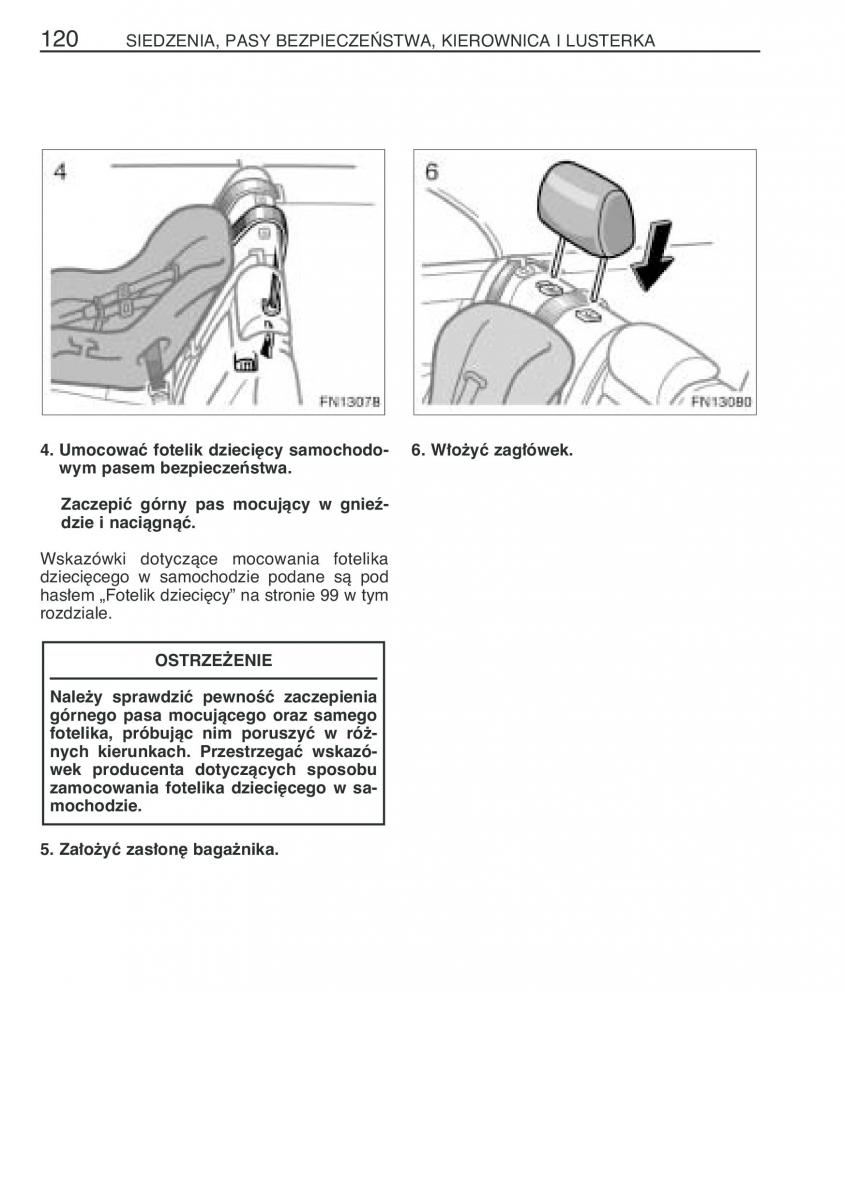 Toyota Avensis II 2 instrukcja obslugi / page 127