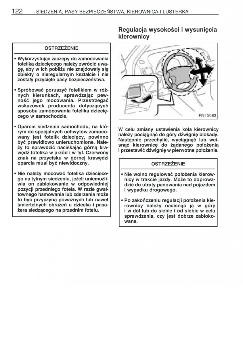 Toyota Avensis II 2 instrukcja obslugi / page 129