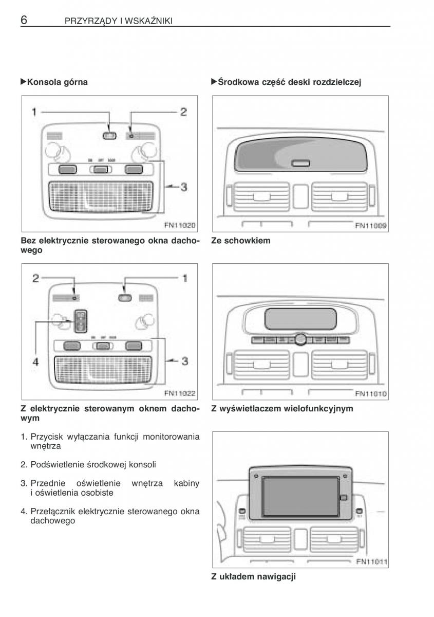 Toyota Avensis II 2 instrukcja obslugi / page 13