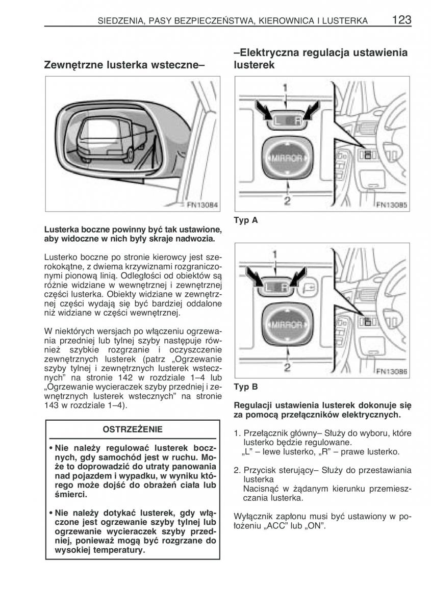 Toyota Avensis II 2 instrukcja obslugi / page 130