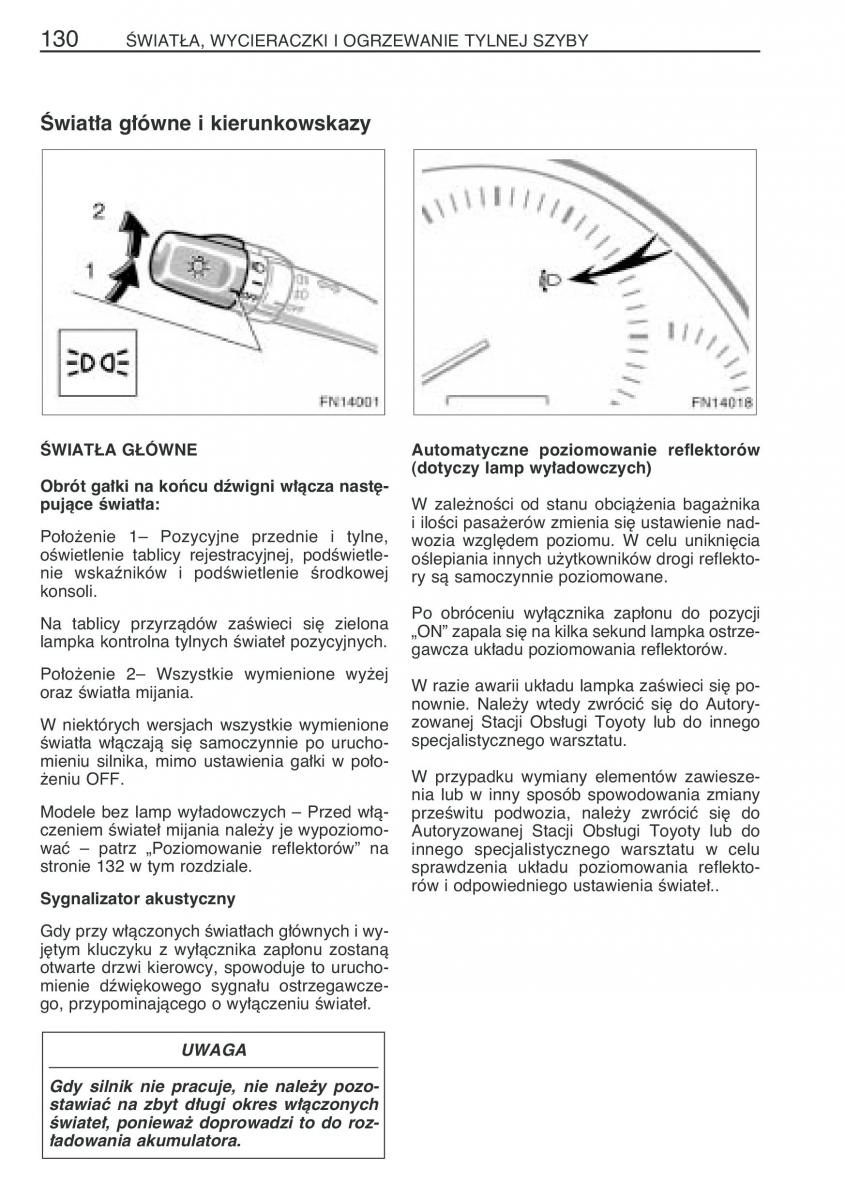 Toyota Avensis II 2 instrukcja obslugi / page 137