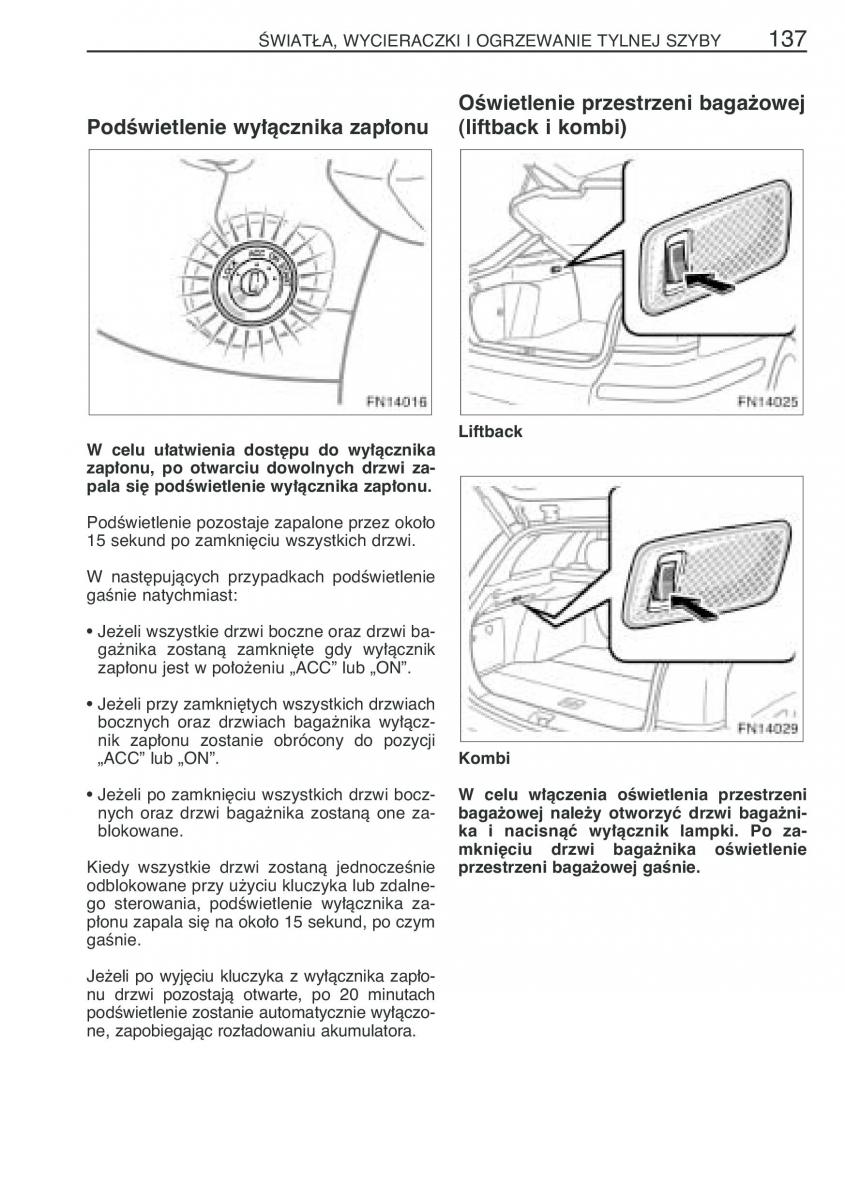 Toyota Avensis II 2 instrukcja obslugi / page 144