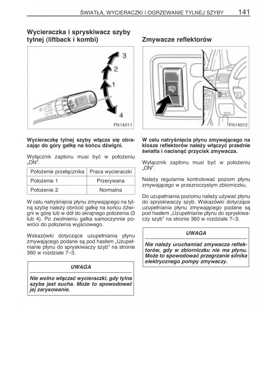 Toyota Avensis II 2 instrukcja obslugi / page 148