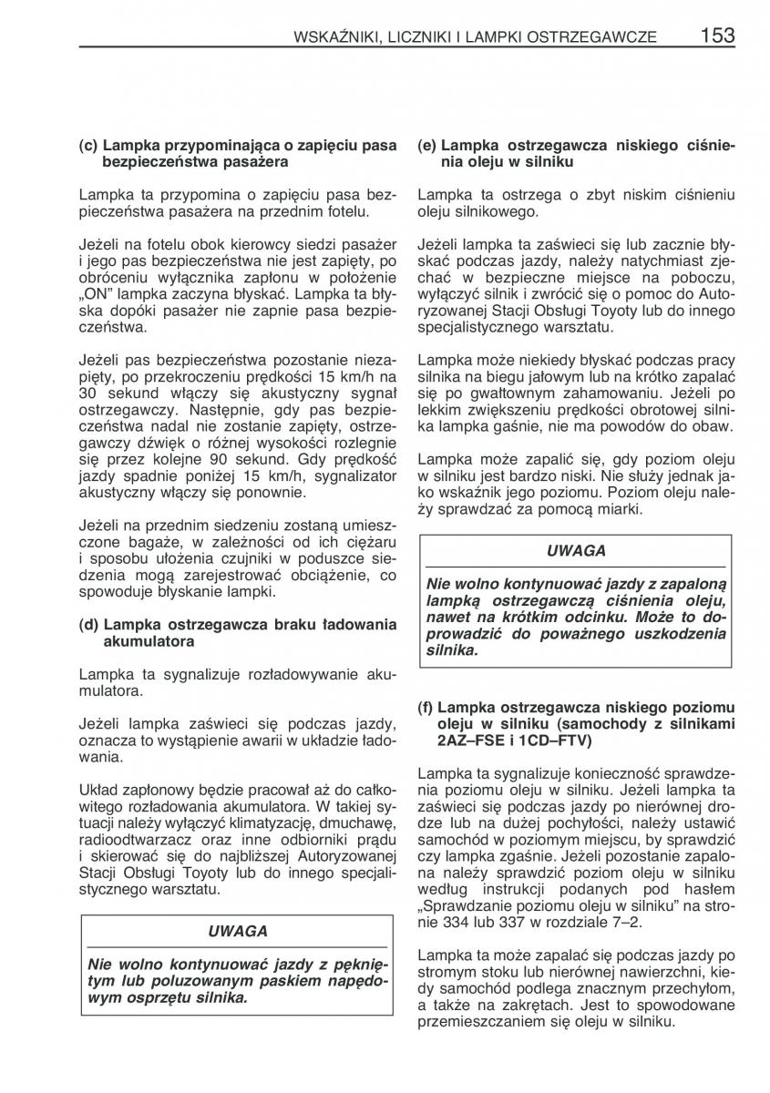 Toyota Avensis II 2 instrukcja obslugi / page 160