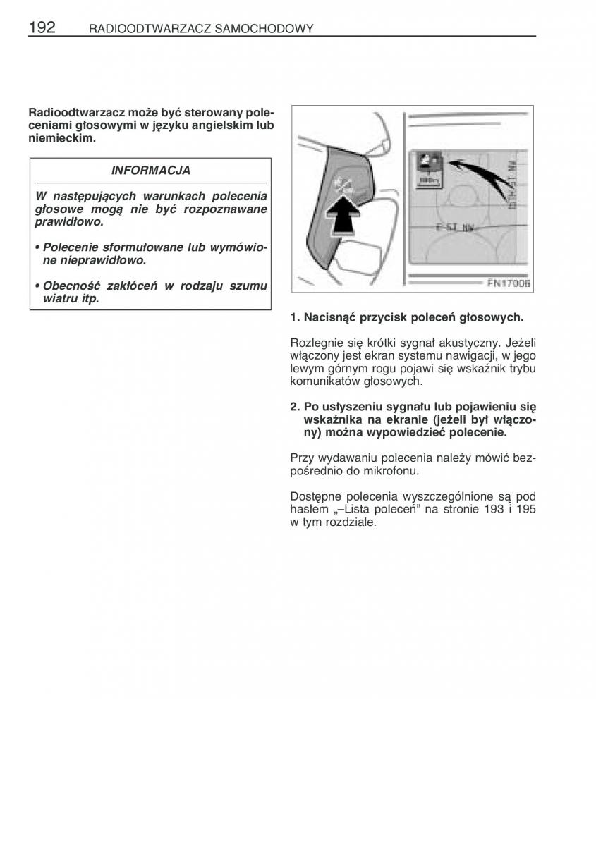 Toyota Avensis II 2 instrukcja obslugi / page 199