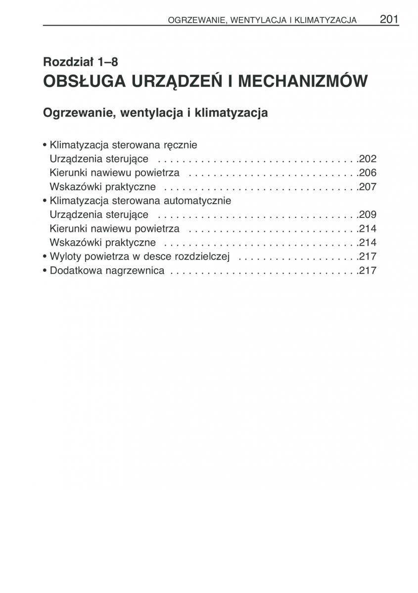 Toyota Avensis II 2 instrukcja obslugi / page 208