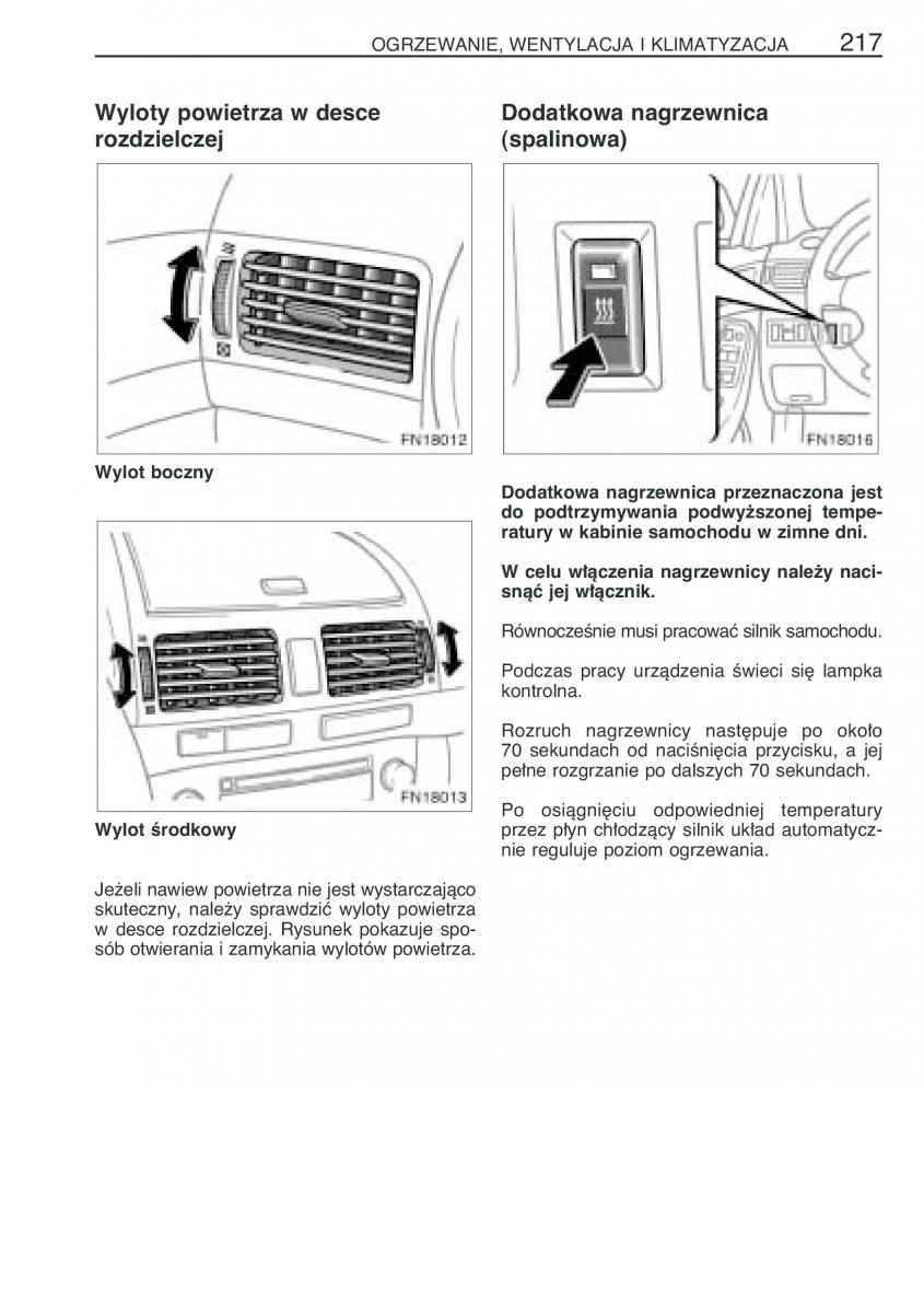 Toyota Avensis II 2 instrukcja obslugi / page 224