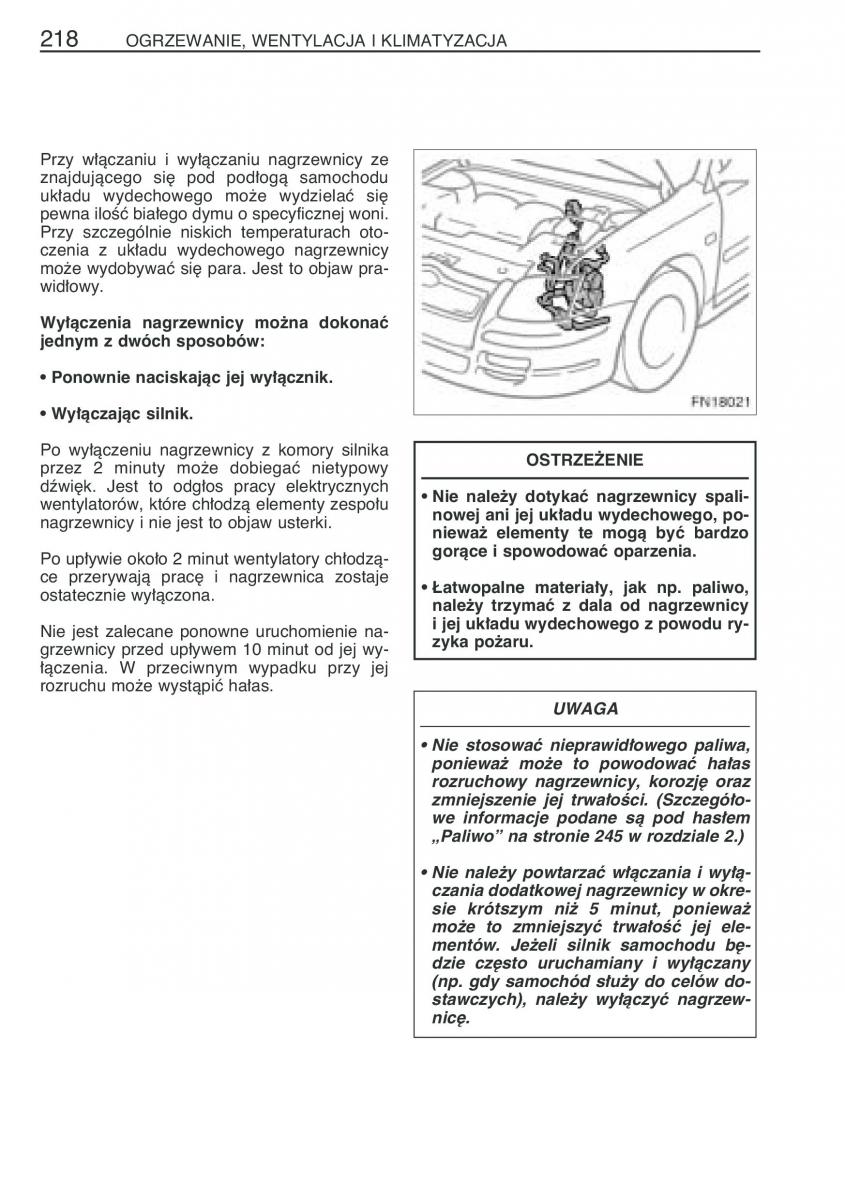 Toyota Avensis II 2 instrukcja obslugi / page 225