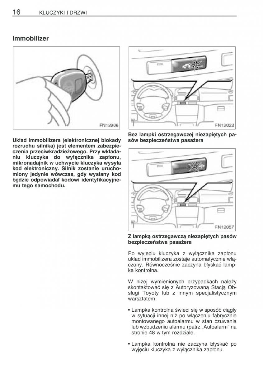 Toyota Avensis II 2 instrukcja obslugi / page 23