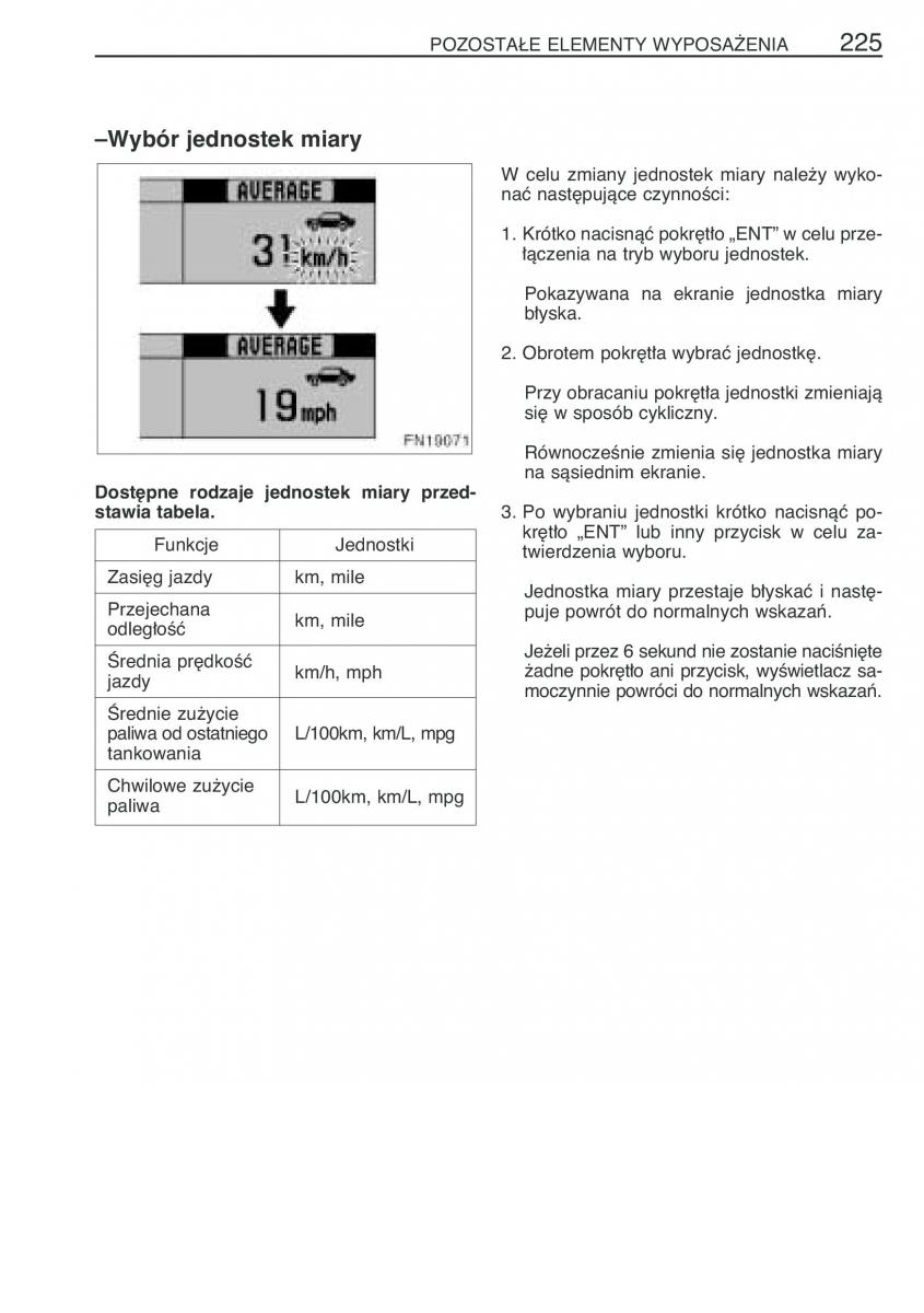 Toyota Avensis II 2 instrukcja obslugi / page 232