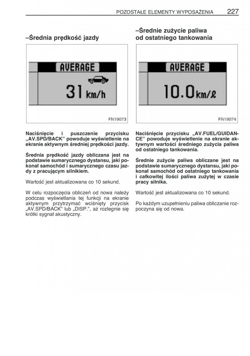 Toyota Avensis II 2 instrukcja obslugi / page 234