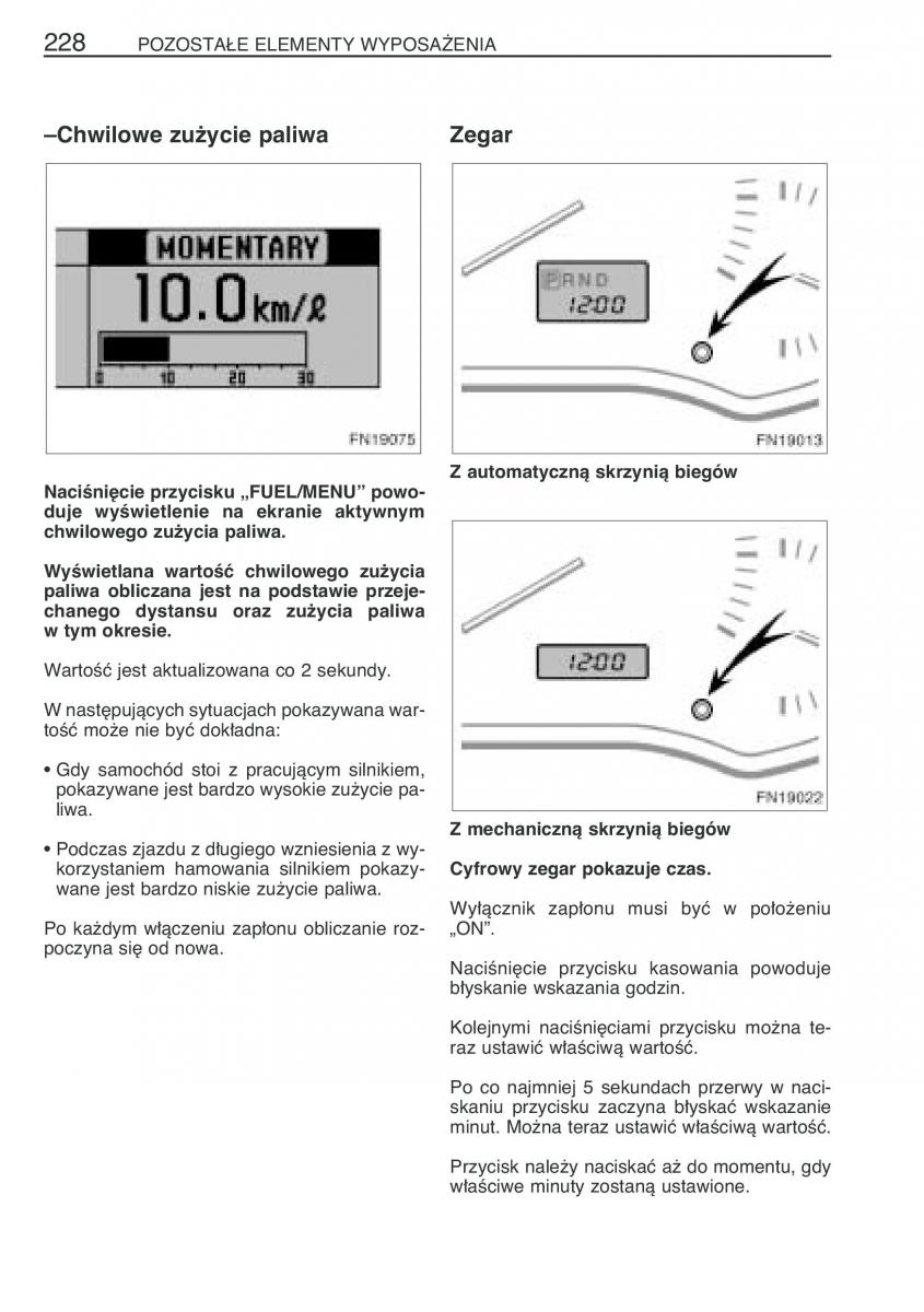 Toyota Avensis II 2 instrukcja obslugi / page 235