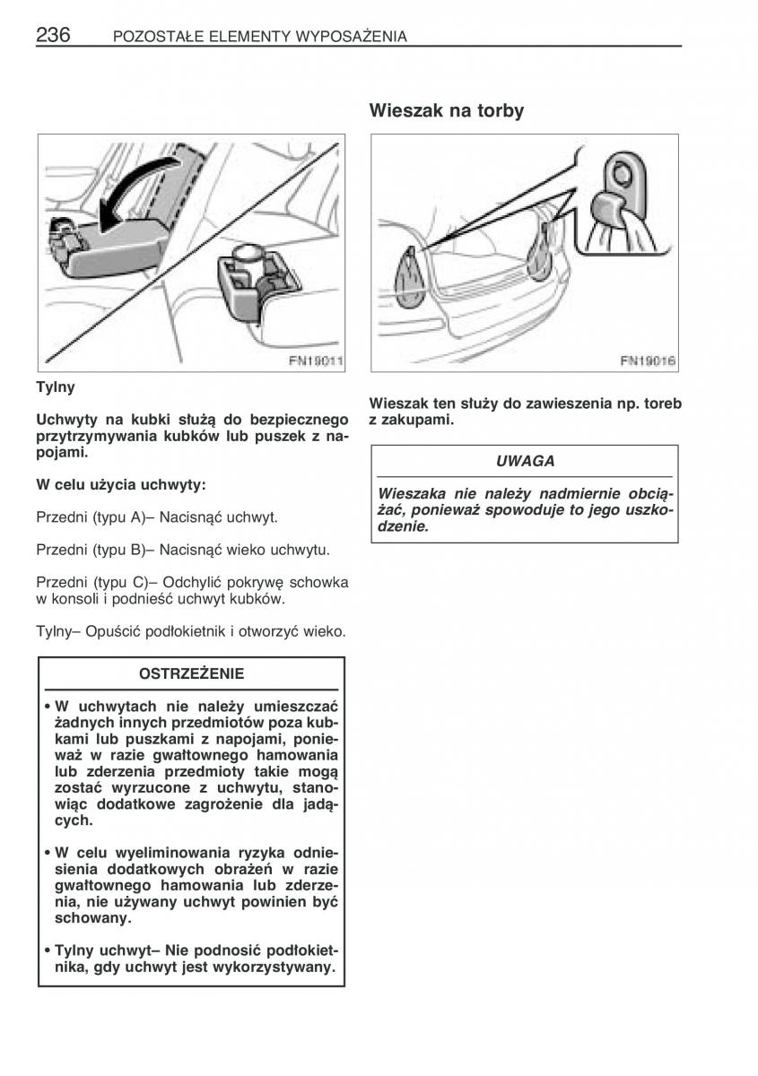 Toyota Avensis II 2 instrukcja obslugi / page 243