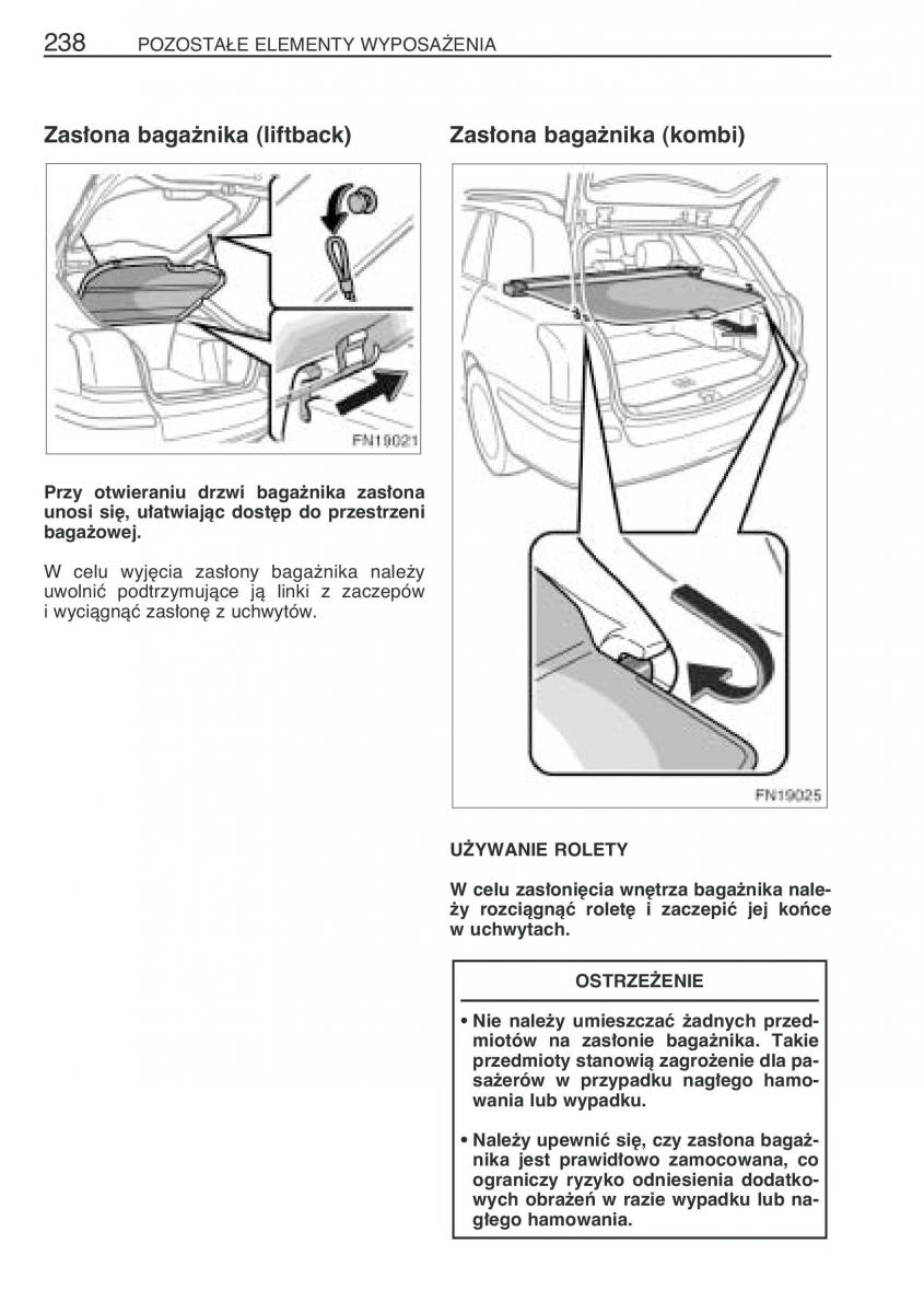 Toyota Avensis II 2 instrukcja obslugi / page 245