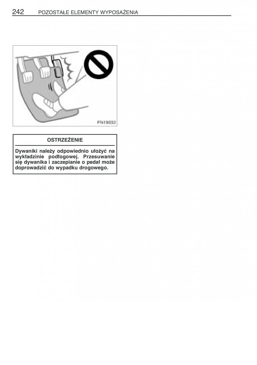 Toyota Avensis II 2 instrukcja obslugi / page 249