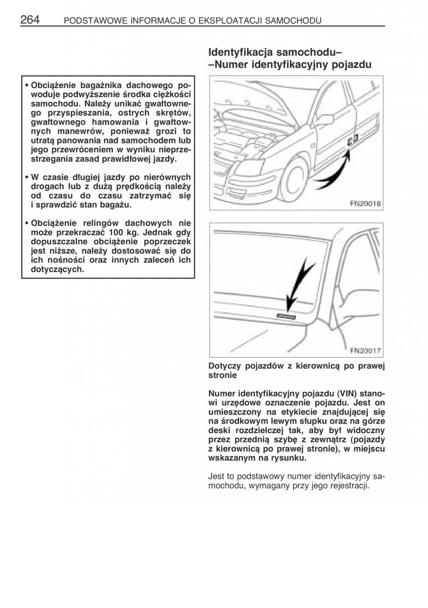 Toyota Avensis II 2 instrukcja obslugi / page 271