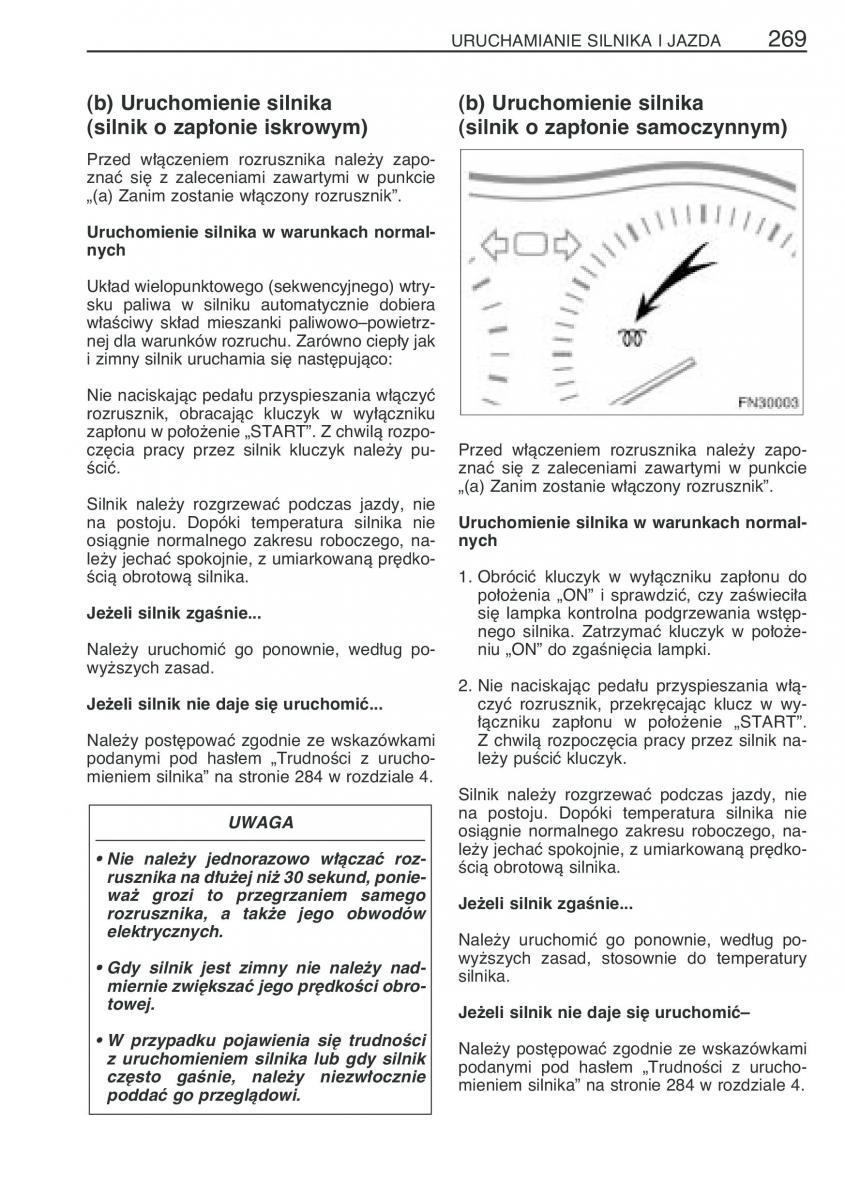 Toyota Avensis II 2 instrukcja obslugi / page 276