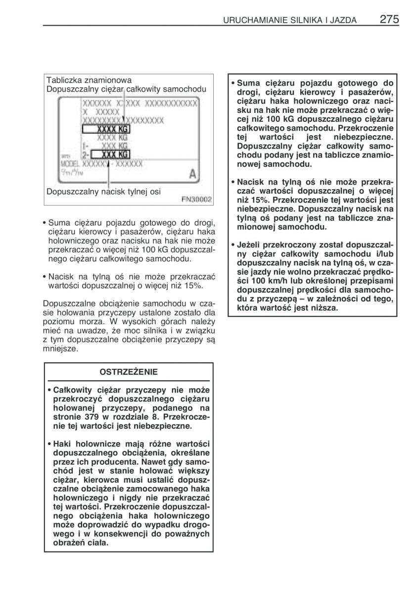 Toyota Avensis II 2 instrukcja obslugi / page 282