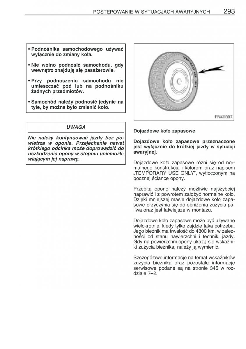 Toyota Avensis II 2 instrukcja obslugi / page 300